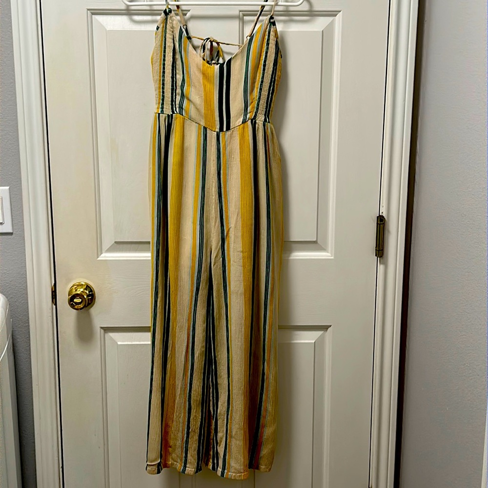 Blue Rain Bohemian Halter Top Jumpsuit Size Small